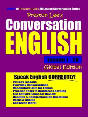 cover image of Preston Lee's Conversation English Lesson 1